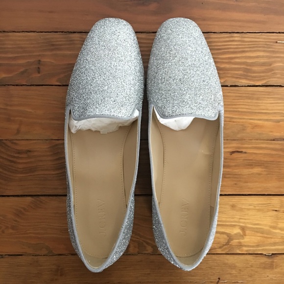 J. Crew Glitter Smoking Slippers 8.5 - Picture 4 of 7